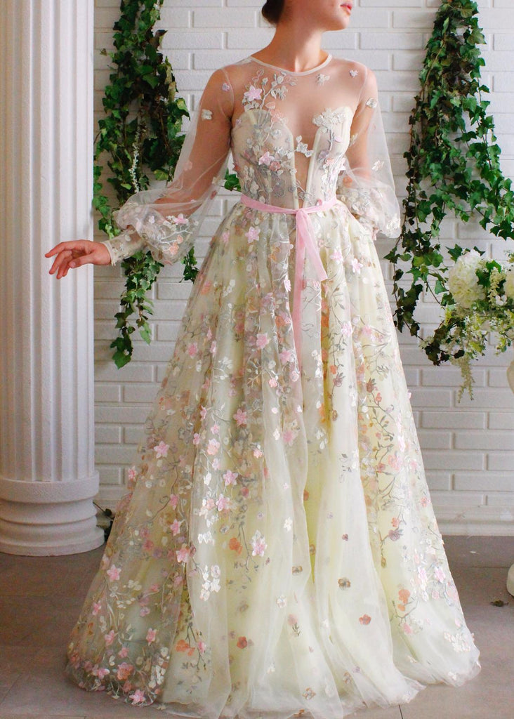 Dreamy Valley Flowers Gown | Teuta Matoshi